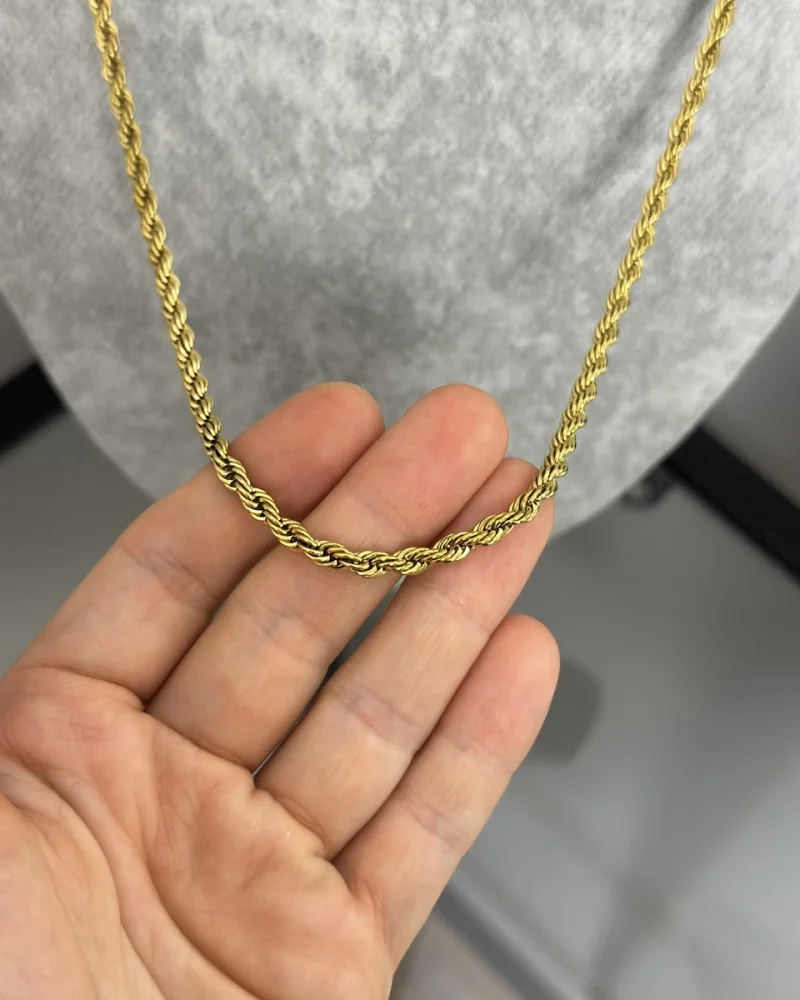 Çelik 4 mm Burgu Kolye (60 cm)
