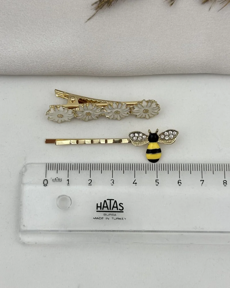 İkili Papatya-Arı Kombin Toka