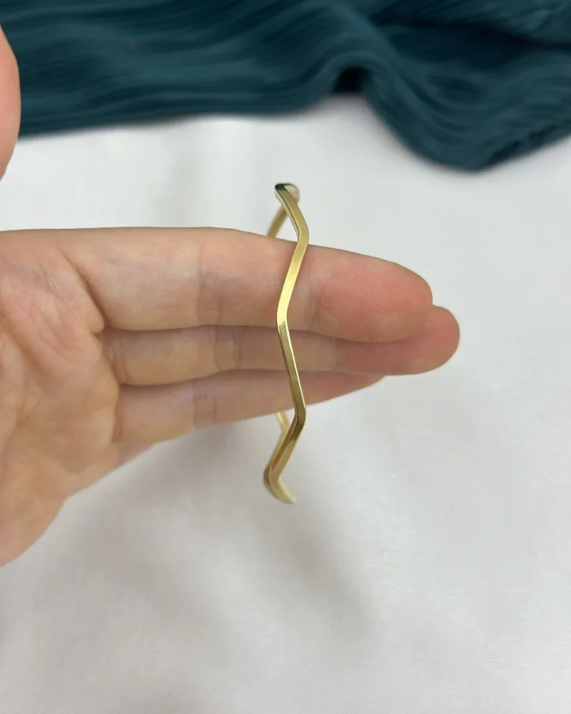 Zikzak Çelik Ajda Bilezik (6.5 cm)