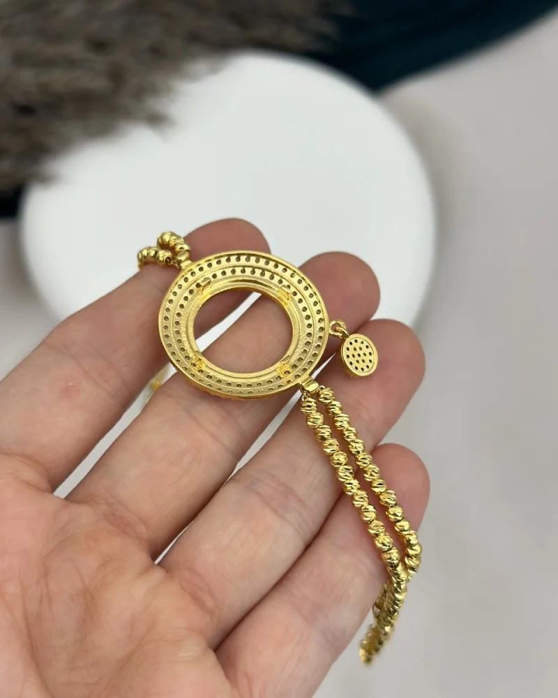 22 Ayar Çeyreklik Taşlı Dorika Bileklik