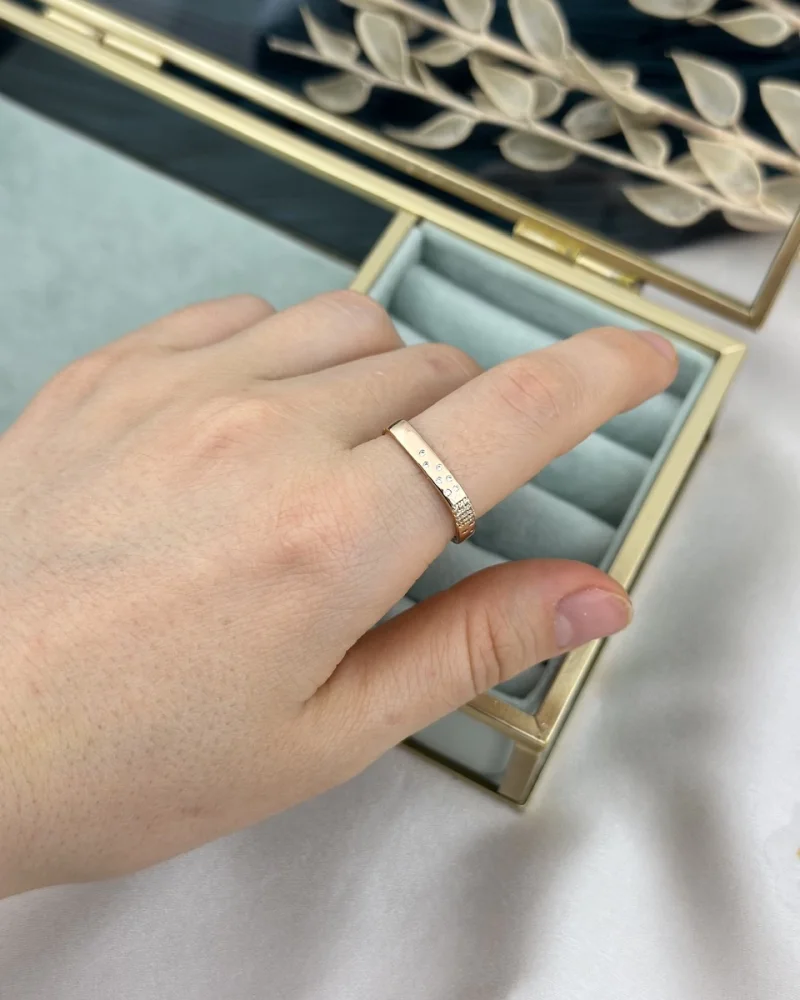 Xuping Marka Bakir Kare Form Yüzük (no 8)