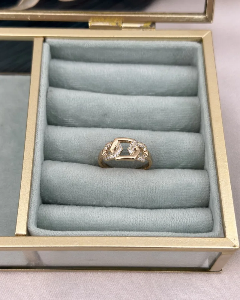 Xuping Marka Bakır Tonda Geçişli Yüzük (no8)