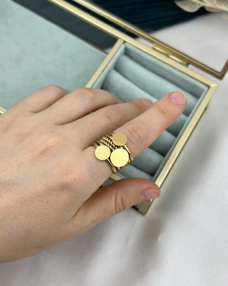 Çelik 6’Lı Ayrılabilir Pullu Yüzük