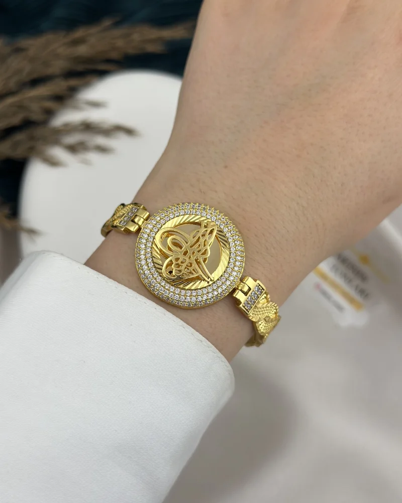 22 Ayar Tuğralı Hasır Örgü Kelepçe