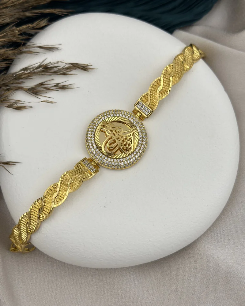 22 Ayar Tuğralı Hasır Örgü Kelepçe