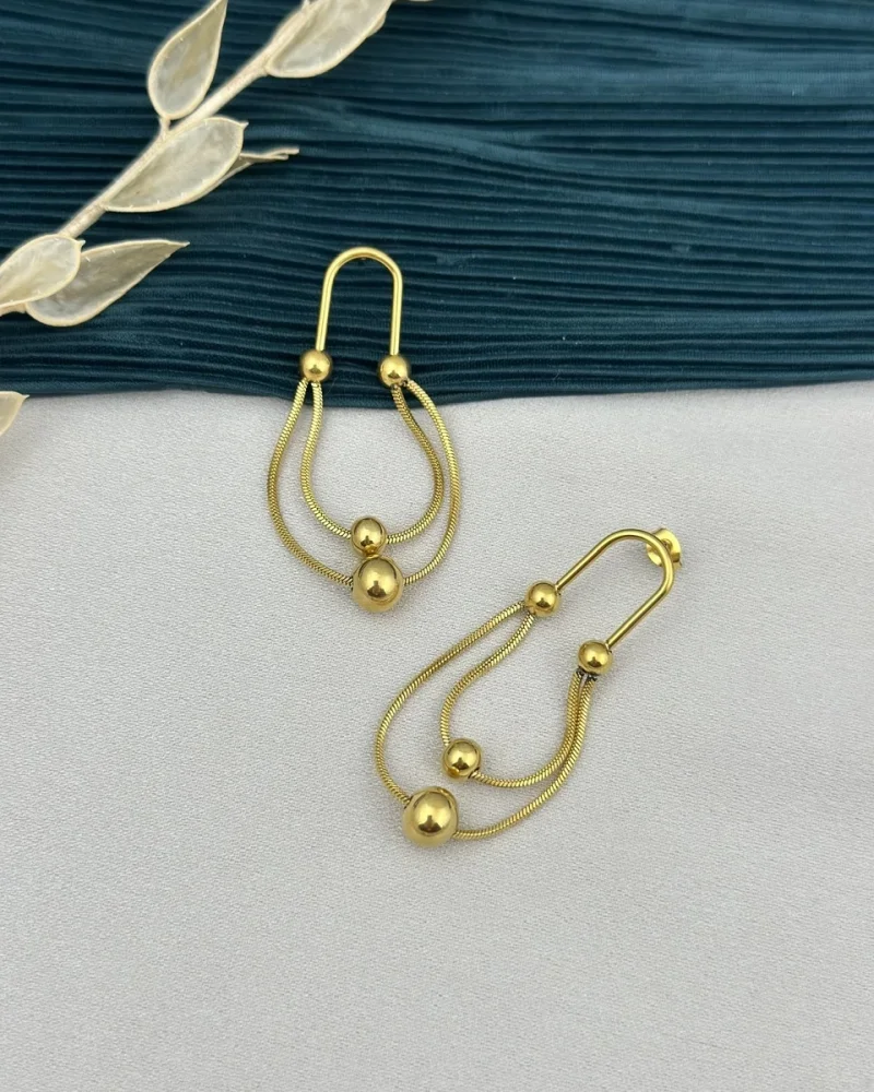 Topçuklu Sarkıt Küpe (kaynak yeri belirgin=Hafif Kusurlu)