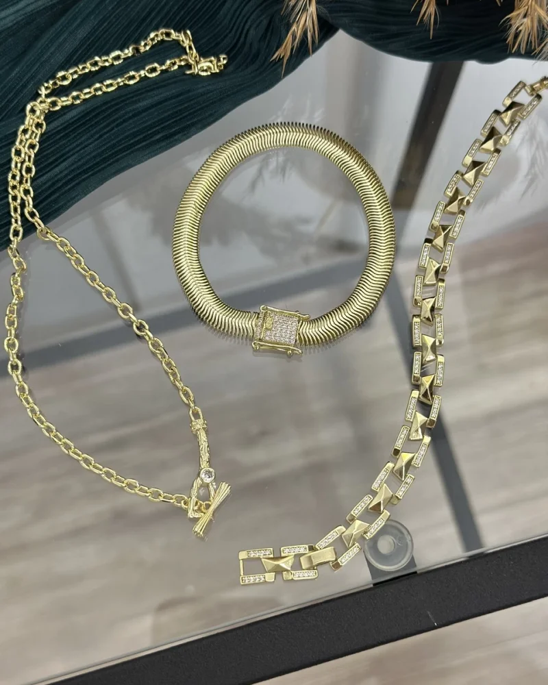 İthal Tasarım Kolye ve Vip Bileklik Kombini