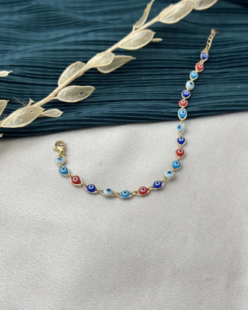 Bakır Ton Renkli Nazarlı Vip Bileklik