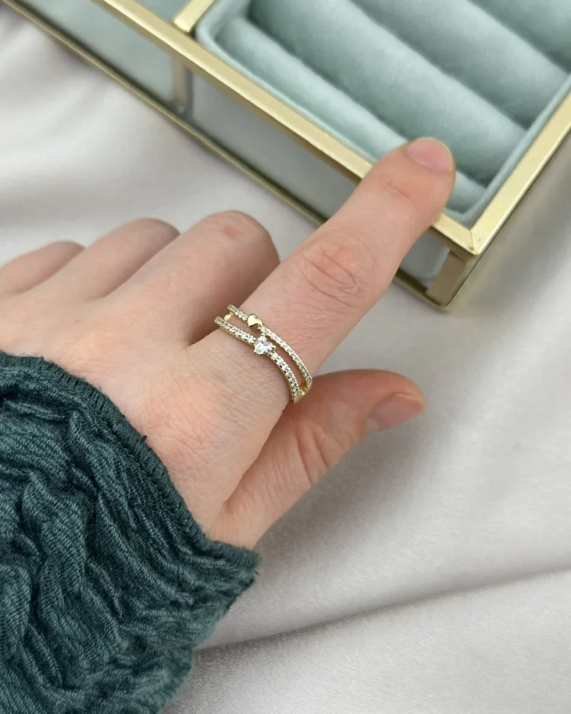 Zarif Kalpli İkili Görünüm XP Yüzük