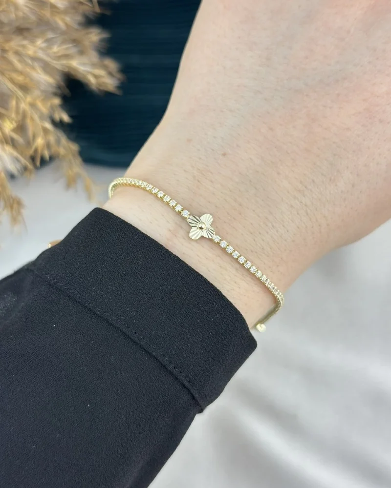 Gold Marka Detaylı Suyolu Bileklik (17 cm)