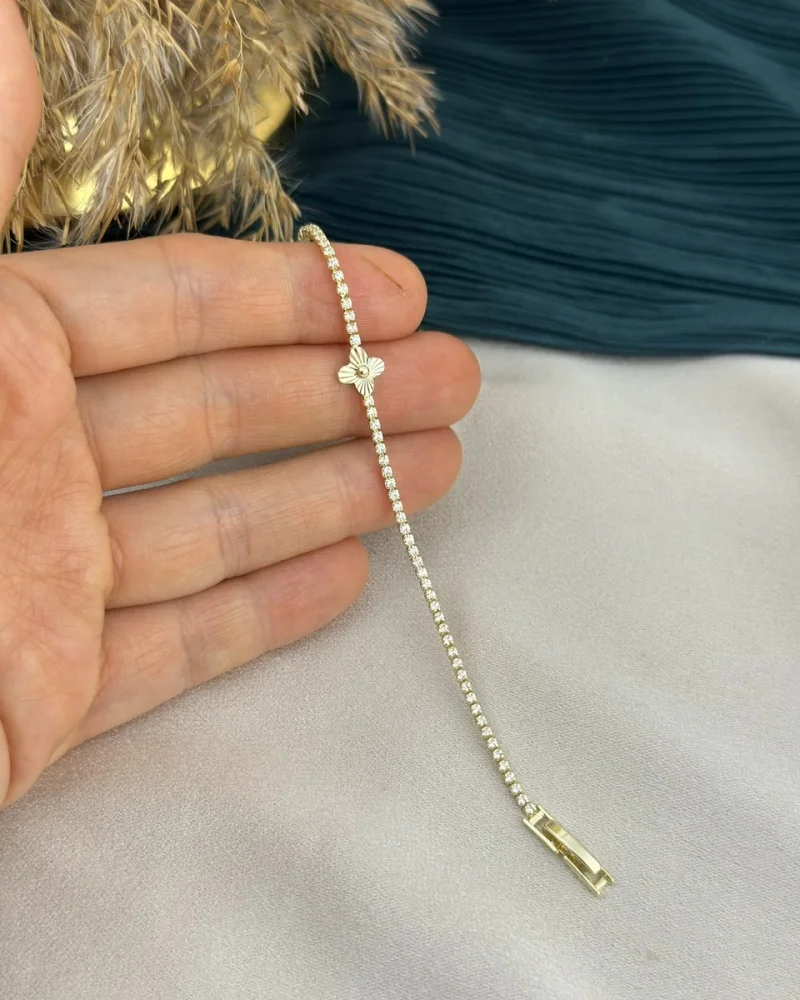 Gold Marka Detaylı Suyolu Bileklik (17 cm)