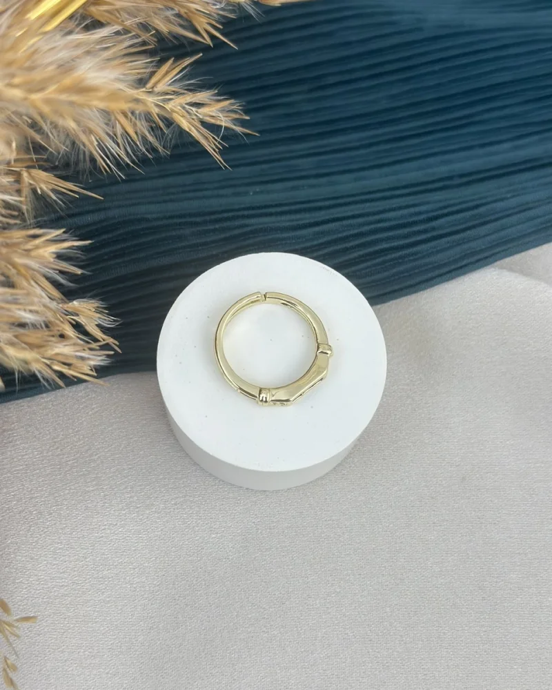 Zarif Lacivert Taşlı Serçe Oarmak Yüzüğü (Ayarlanabilir)