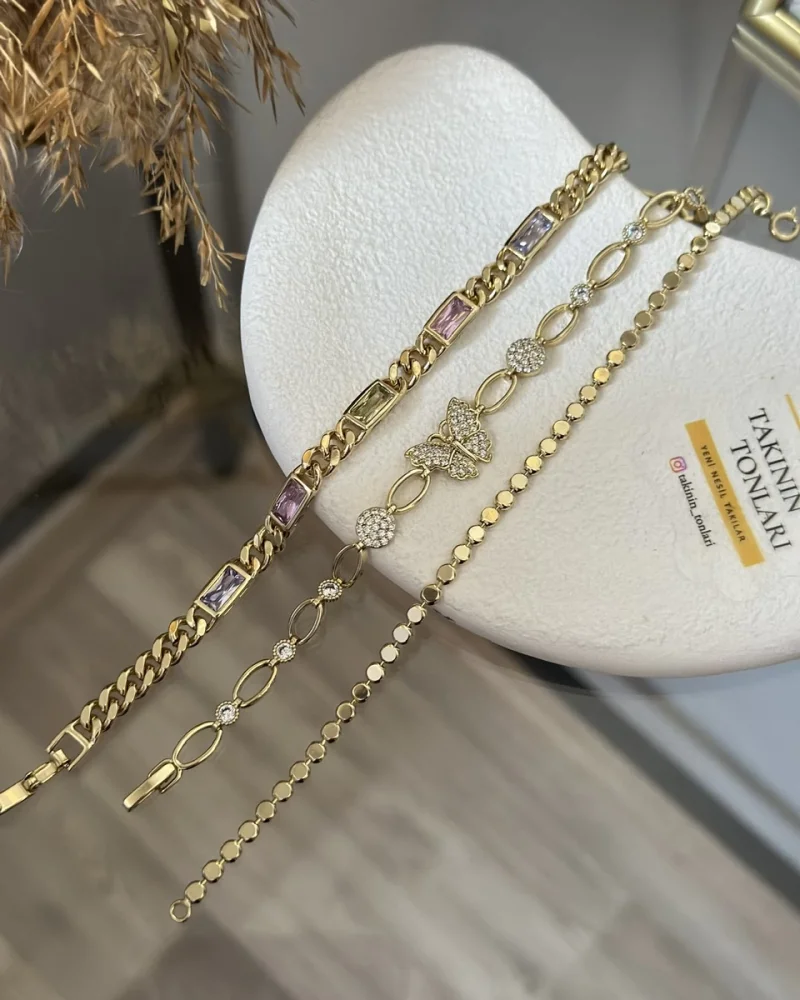 Xuping Gold Taşli Bileklik Kombini