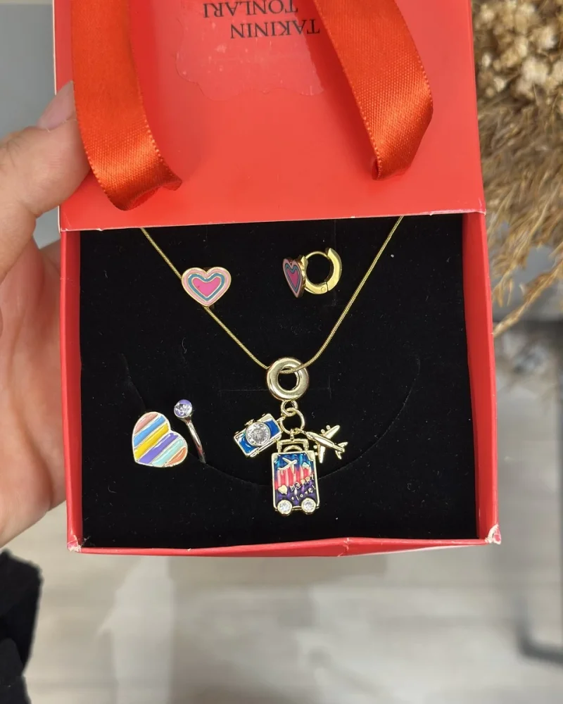 Çocuk Pembe Kalpli Kombin