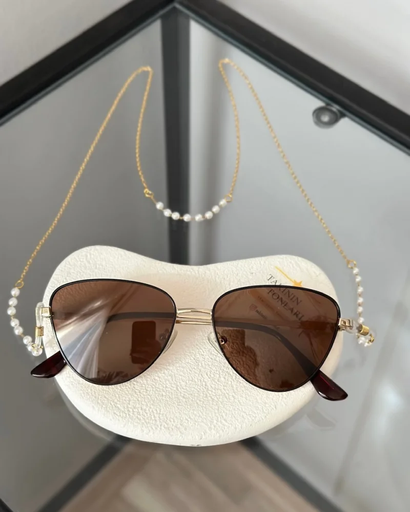 İncili Çelik Gözlük Zinciri