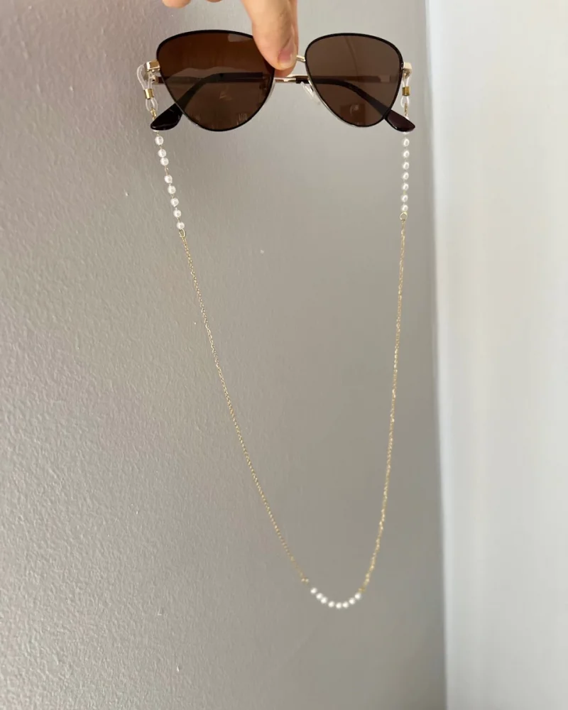 İncili Çelik Gözlük Zinciri