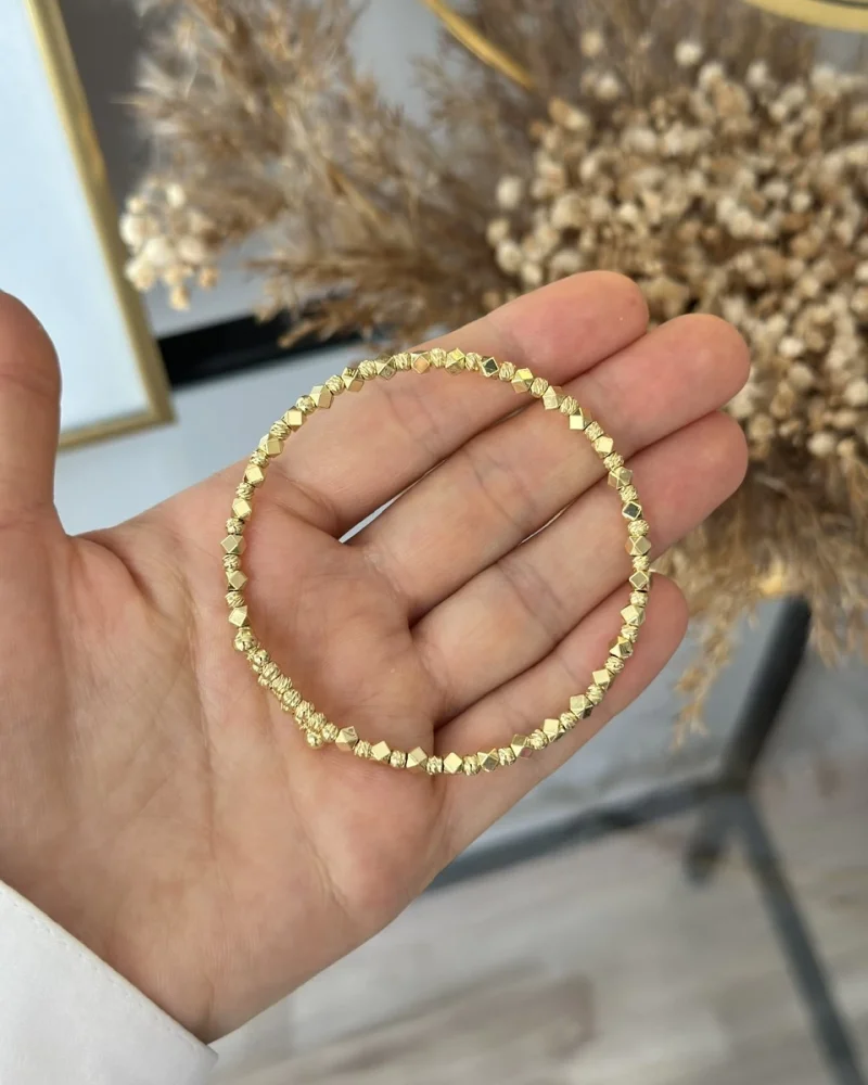 Dorikali  Lazer kesim Altigen Detaylı Kelepçe Bileklik