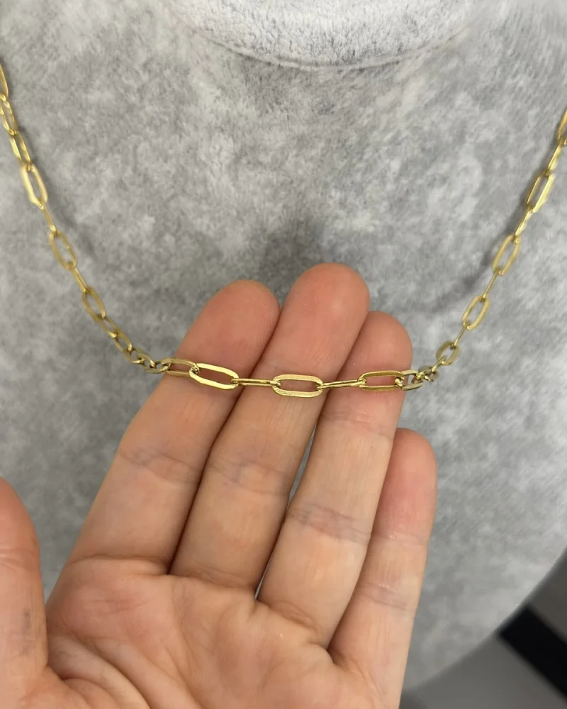 Çelik Ataç Zincir Kolye (40+5 cm)