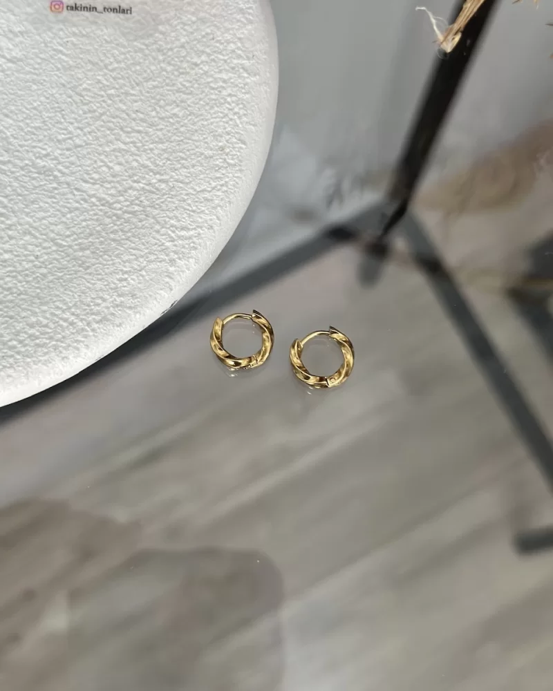 Çocuk Minimal Burgu Halka Küpe