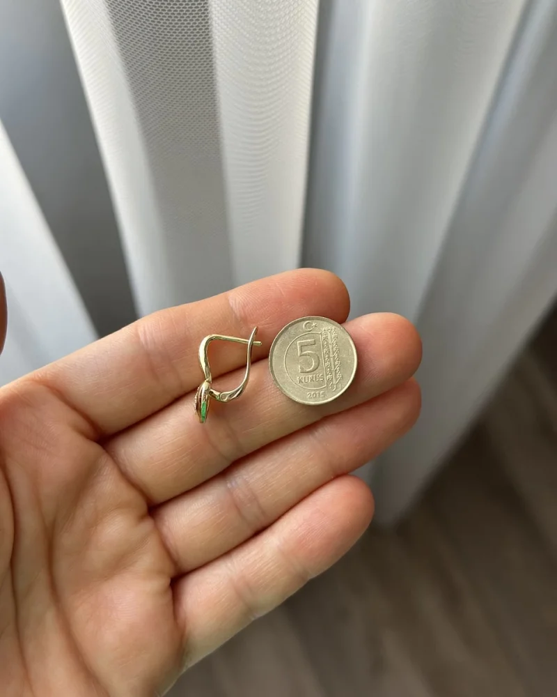 Çocuk Minimal Kalpli XP Halka Küpe