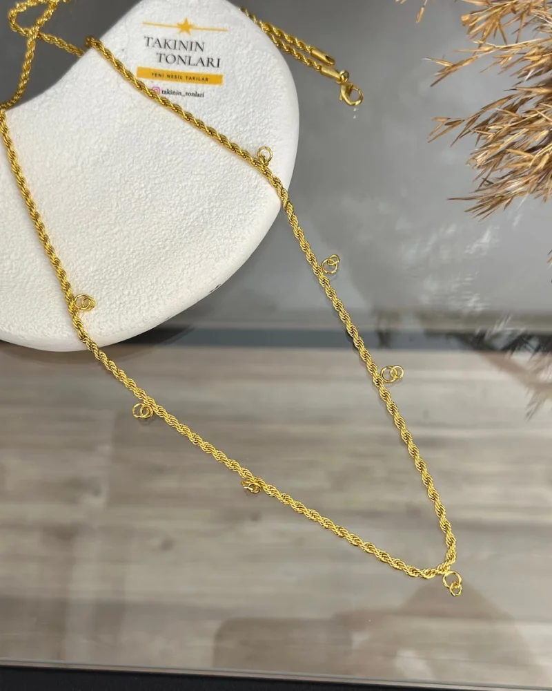 7’si Bir Yerde Kulplu Zincir (80 cm)