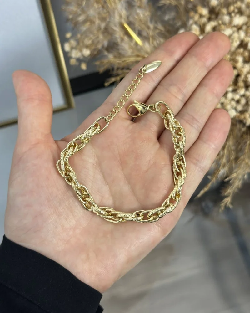 XP Gold Geçişli Zincir Bileklik