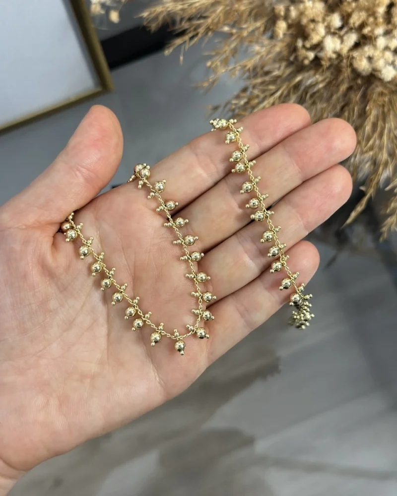 XP Gold Topçuklu Kolye-Bileklik Set