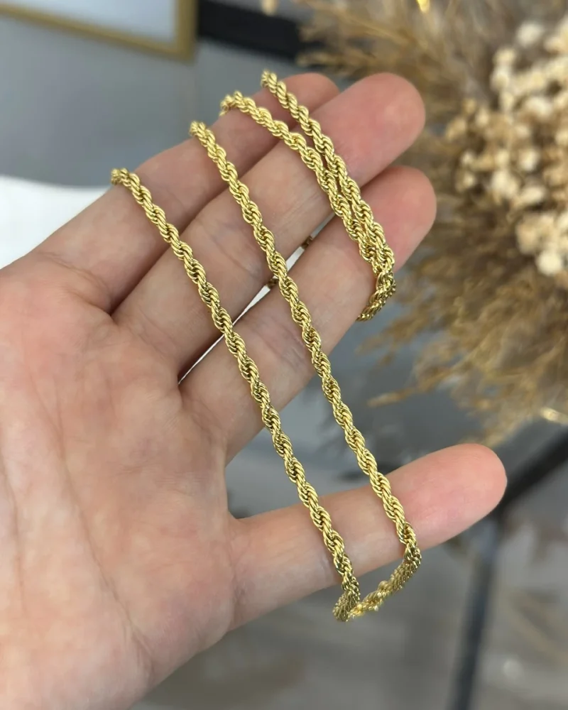 22 Ayar 3 mm Burgu Kolye (60 cm )