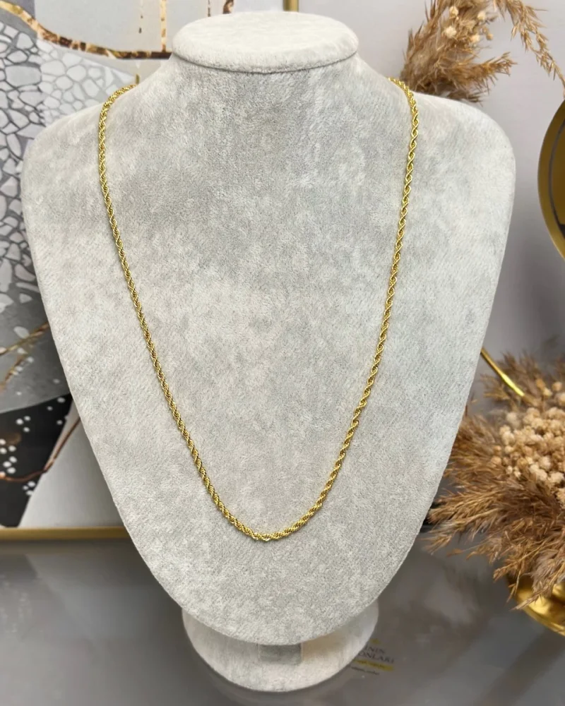 22 Ayar 3 mm Burgu Kolye (60 cm )