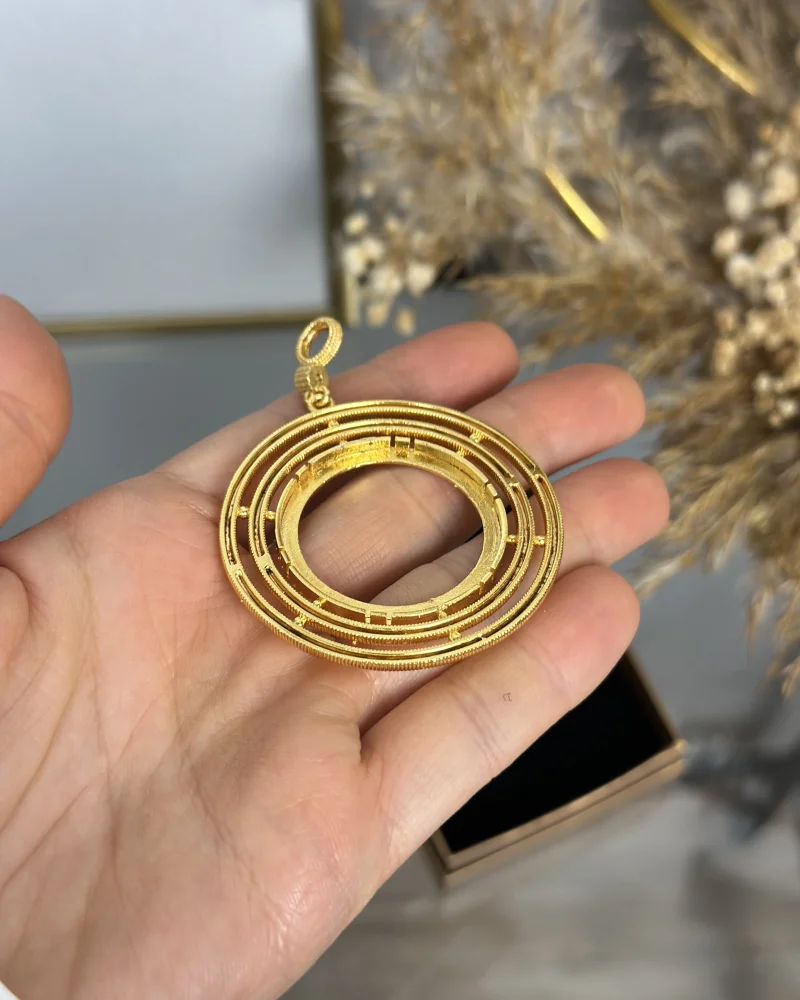 22 Ayar Ajda Model Tam Altınlık Kolye Ucu