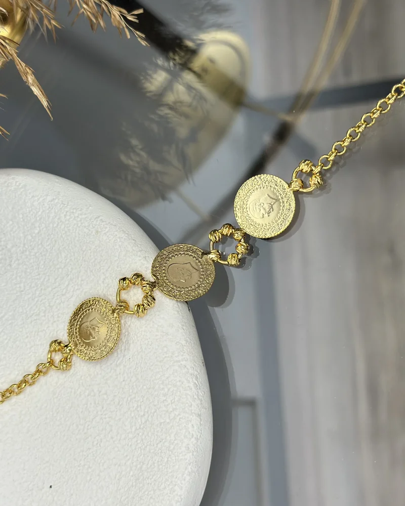 22 Ayar Dorikalı Üç Ceyrekli Bileklik