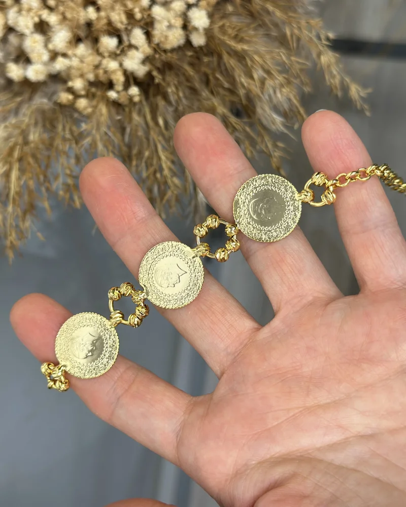 22 Ayar Dorikalı Üç Ceyrekli Bileklik