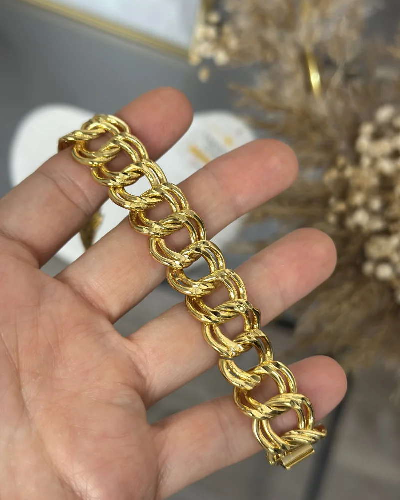 22 Ayar Altın Kaplama Kalem İşi Samanyolu Bileklik