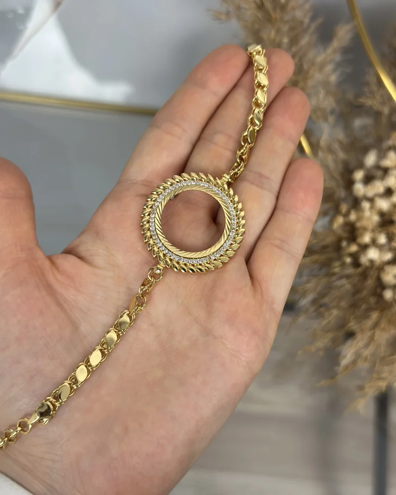 22 Ayar Yarım Altınlık Buğday Model Arpa Bileklik