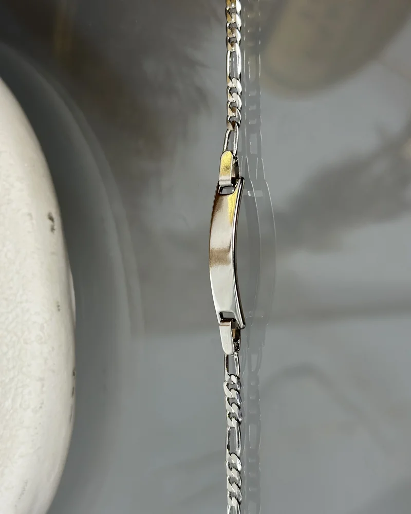 XP Gümüş Renk Çocuk Künyesi (14.5+2 cm uzatma)