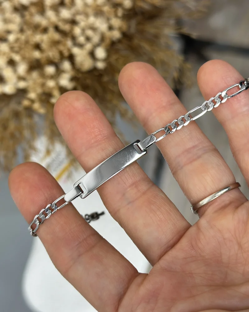 XP Gümüş Renk Çocuk Künyesi (14.5+2 cm uzatma)