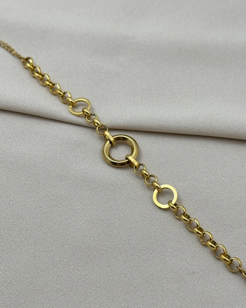 Gold Halka Geçişli Bileklik