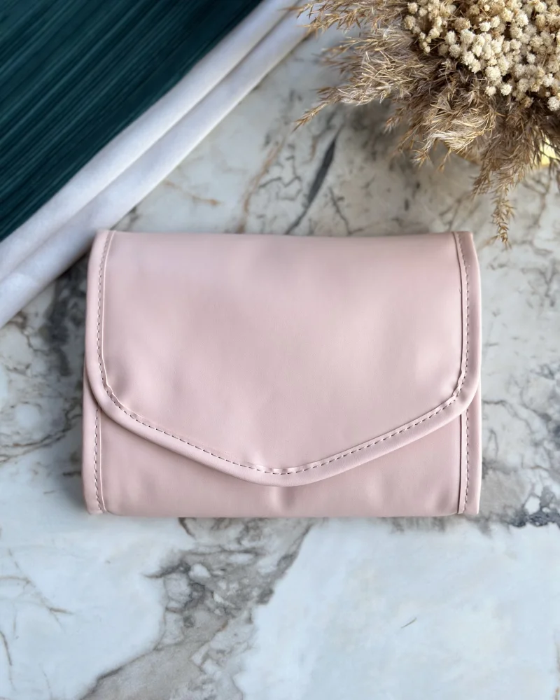 PEMBE ORGANİZER TAKI ÇANTASI