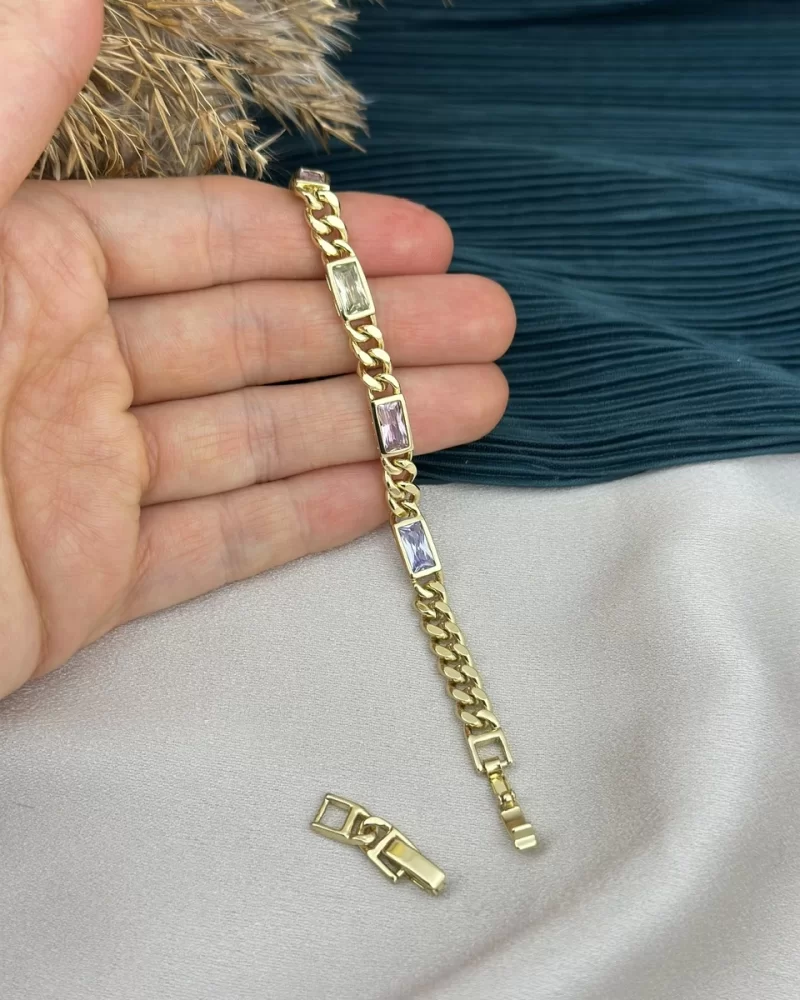 Renkli Taşlı XP Bileklik (17+2 cm)