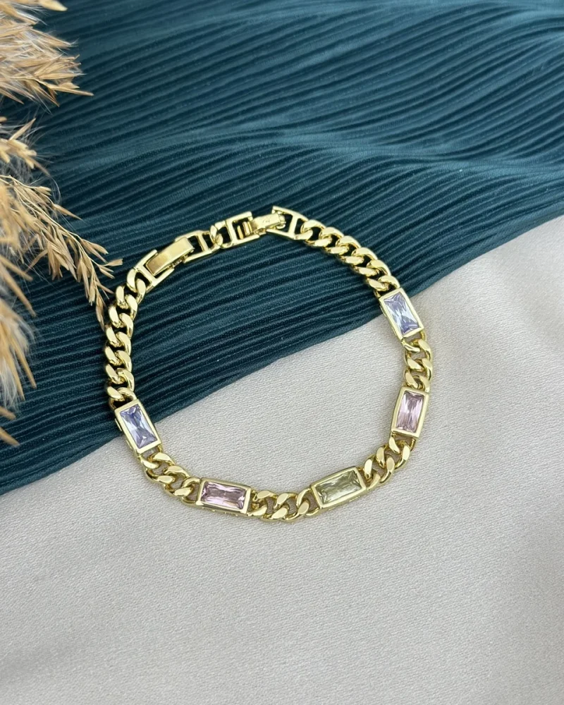 Renkli Taşlı XP Bileklik (17+2 cm)