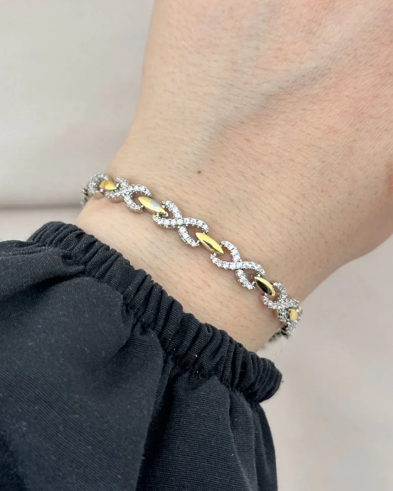 Taşlı Sonsuzluk Detaylı Vip Bileklik