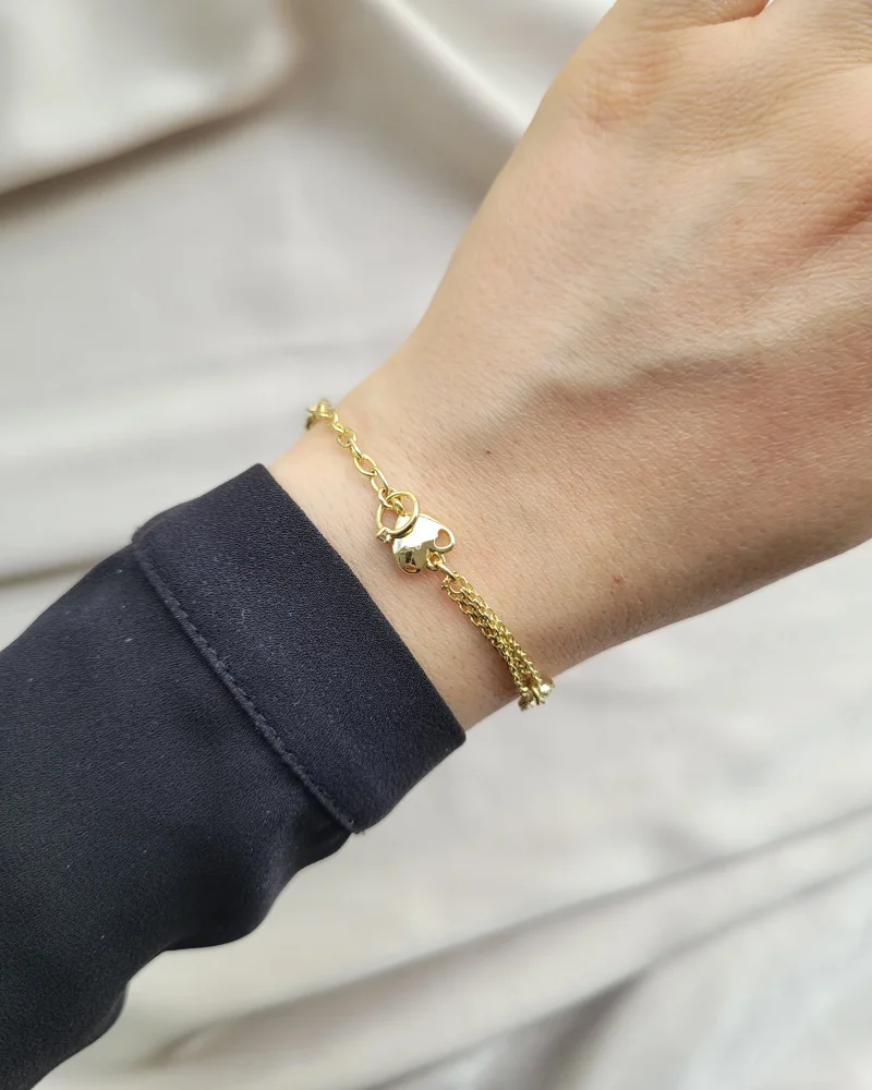 Zarif Kalp Detaylı Vip Bileklik