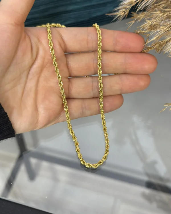 22 Ayar 3 mm Burgu Kolye (60 cm)