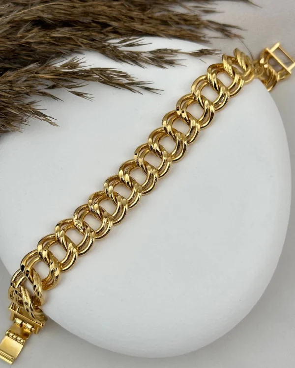 22 Ayar Kalem İşi Geçişli Samanyolu Bileklik