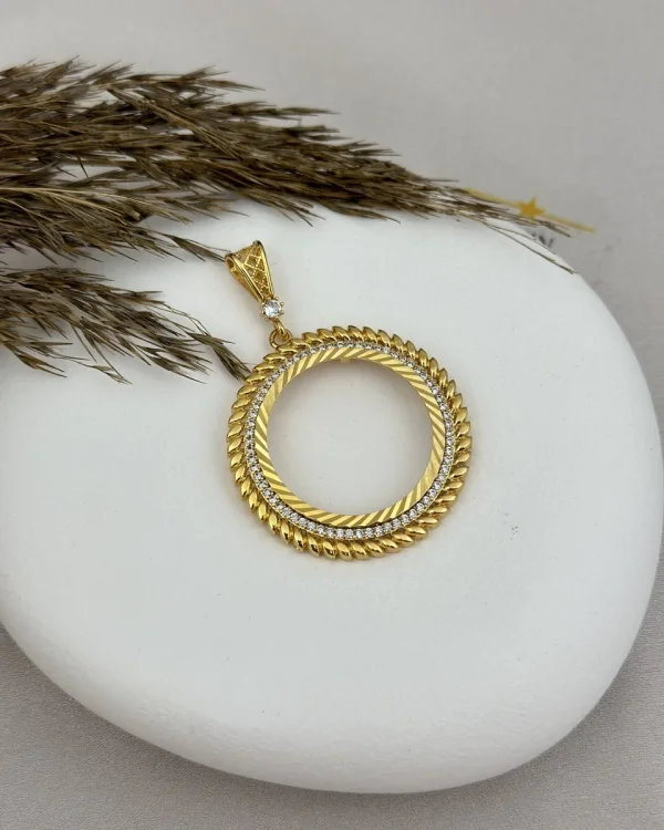 22 Ayar Tam Altın Buğday Kolye Ucu