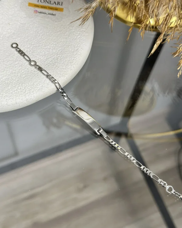 XP Gümüş Renk Çocuk Künyesi (14.5+2 cm uzatma)