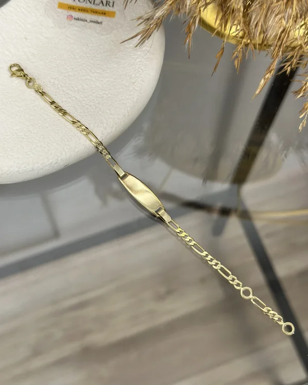 XP Gold Renk Çocuk Künyesi (15.4+2 cm uzatma )