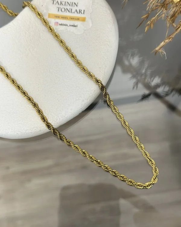 Çelik 4 mm Burgu Kolye (60 cm)