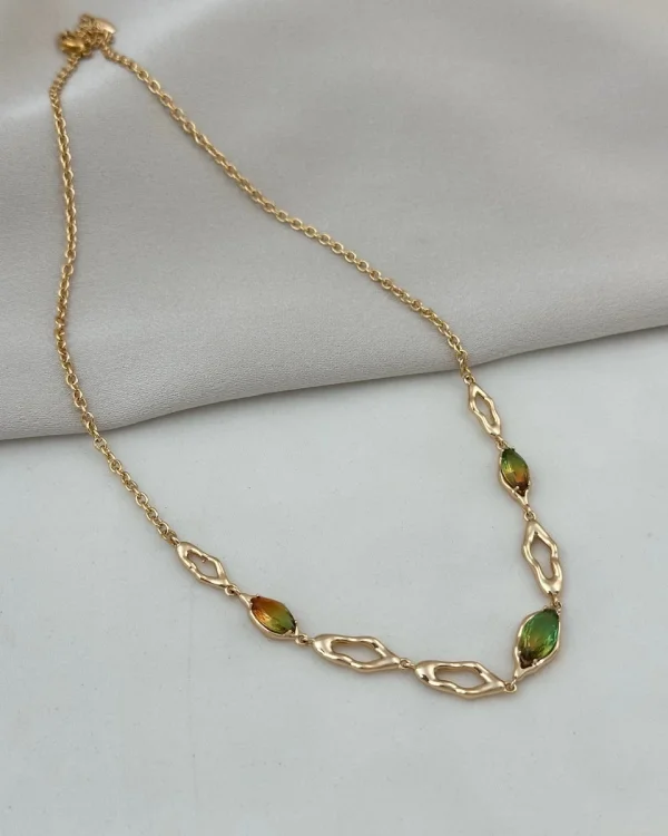 Yeşil Taşlı Tasarım XP Kolye