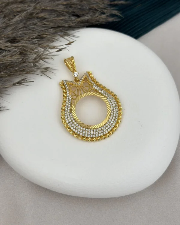 22 Ayar Yarım Altınlık Dorikalı Lale Kolye Ucu